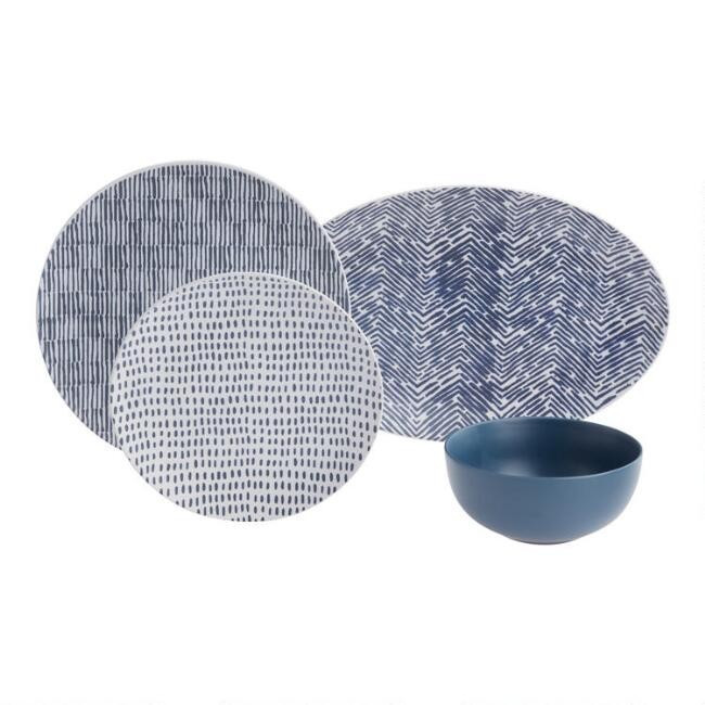 Blue And White Raia Dinnerware Collection | World Market
