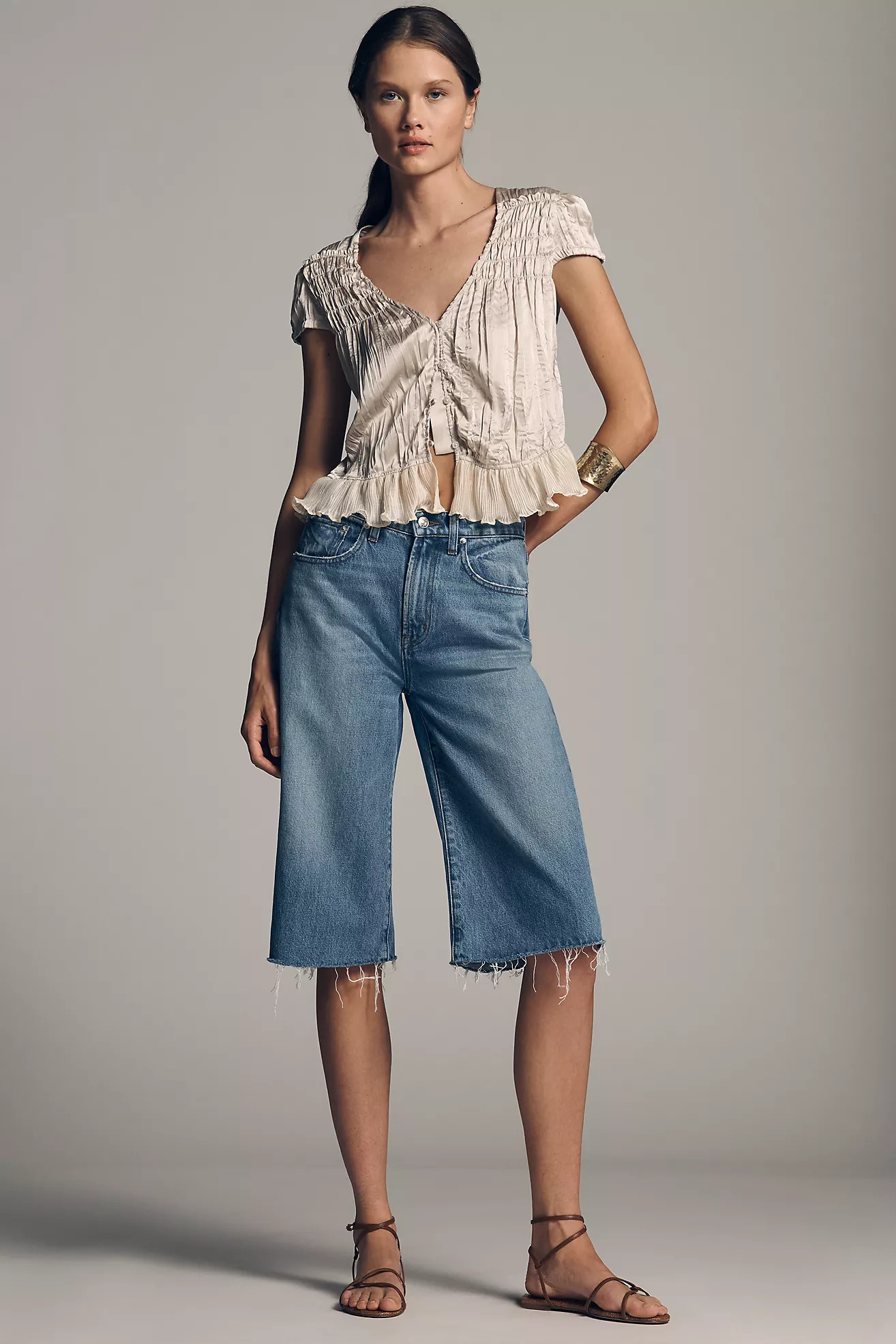 Edwin Charlie High-Rise Culotte Jeans | Anthropologie (US)
