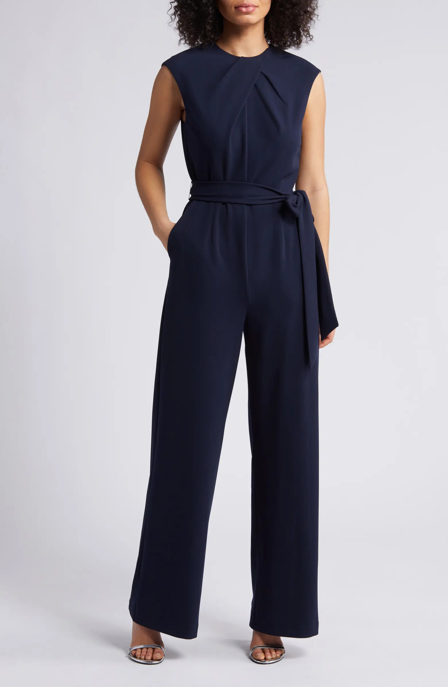 Twist Neck Sleeveless Jumpsuit | Nordstrom