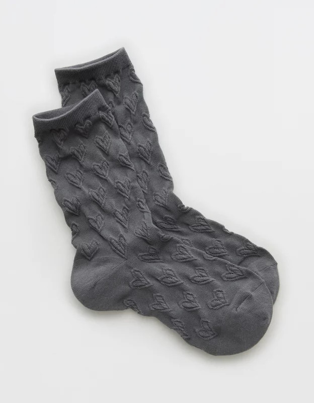 Aerie Puffy Heart Crew Socks | Aerie