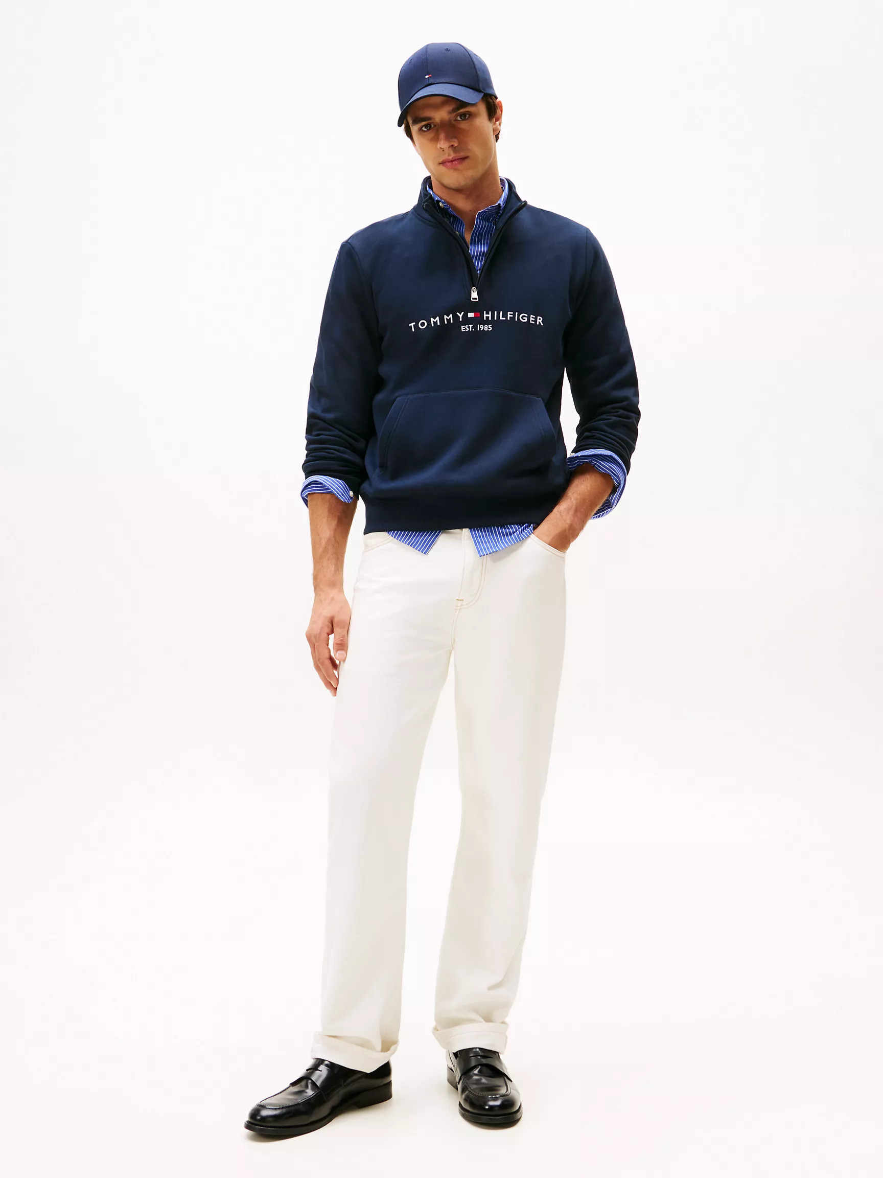 Embroidered Tommy Logo Quarter-Zip | Tommy Hilfiger | Tommy Hilfiger (US)