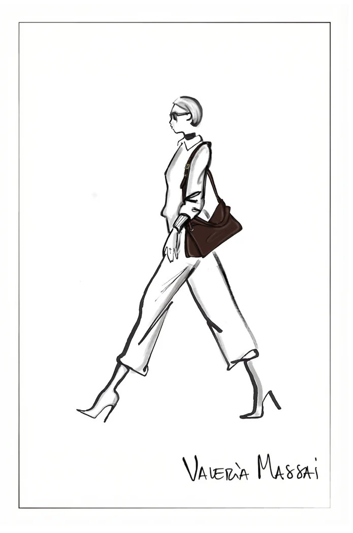 Soft Rialto Double Flap Bag in Oil-Waxed Cowhide Leather | Fabrique