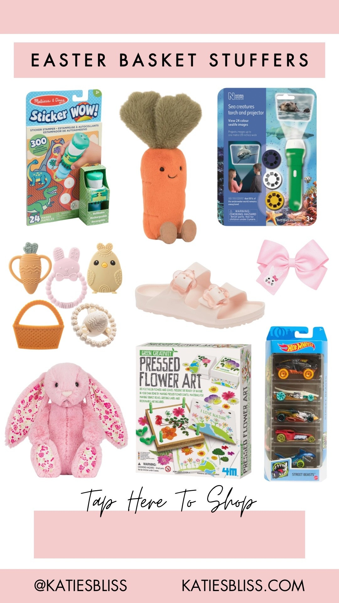 Easter basket stuffers 🐣

Easter. Gift. Kids. Toddler. Jellycat. Stuffed animal. Bunny. Craft. Cars. Birkenstock. Bow. 



#LTKmomlife #LTKSeasonal #LTKKids