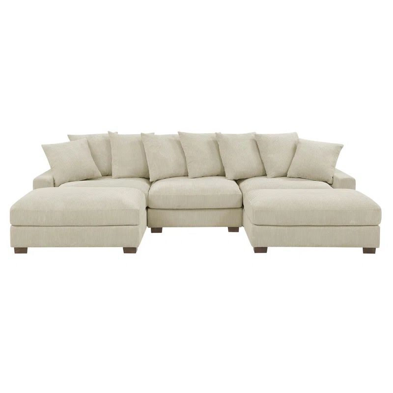 Ashira 5 - Piece Corduroy Sectional | Wayfair North America