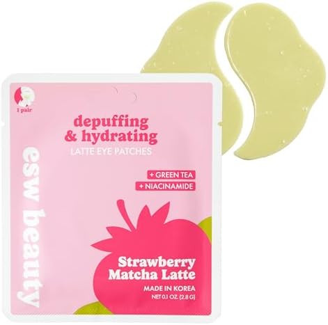 ESW Beauty Strawberry Matcha Latte Under Eye Patches – Depuffing & Hydrating – Vegan Hydrogel... | Amazon (US)
