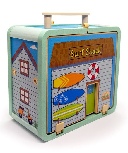 Jack Rabbit Creations Blue & Gray Surf Shack Suitcase Toy Set | Zulily