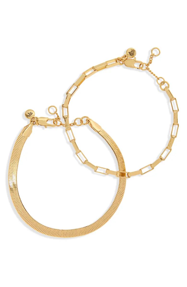 Madewell Set of 2 Chain Bracelets | Nordstrom | Nordstrom