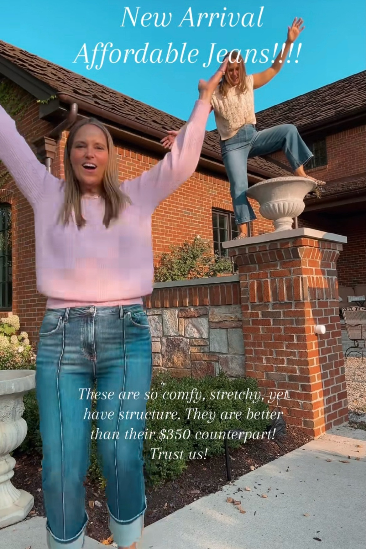 Jumping for joy cause our favorite jeans just restocked on social threads!! 🌟

#LTKOver40 #LTKParties #LTKMidsize