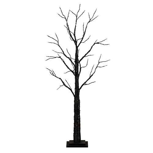 Nearly Natural 4ft. Pre-Lit Halloween Black Twig Artificial Fall Tree with 240 Orange and Purple LED Lights | Amazon (US)