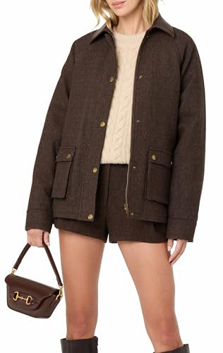 ASTR the Label Women's Rylan Jacket, Brown Plaid, S | Amazon (US)