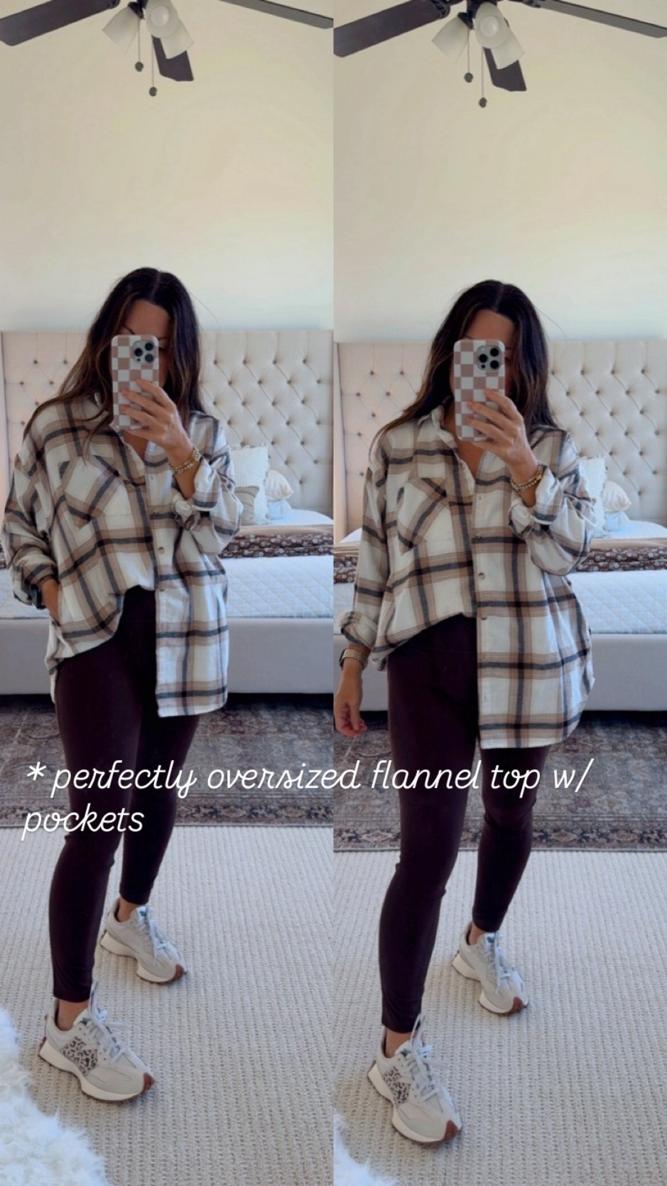 Trendy oversized flannel top with pockets. It’s affordable and on trend. Definitely a flannel top you will want in your fall wardrobe capsule. 

Walmart fashion, Amazon fashion, trendy sneakers, must have fall sneakers, comfy sneakers, casual chic outfit, dress up or down sneakers, petite leggings, brown leggings, neutral outfit, trendy fashion, 

#LTKPetite #LTKSaleAlert #LTKGiftGuide