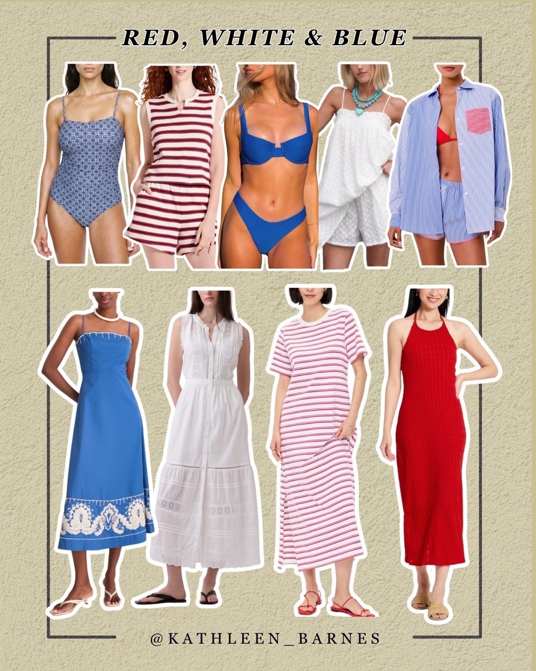 A few red white and blue American picks for summer — love these for 4th of July celebrations, watching World Cup matches, vacation etc!