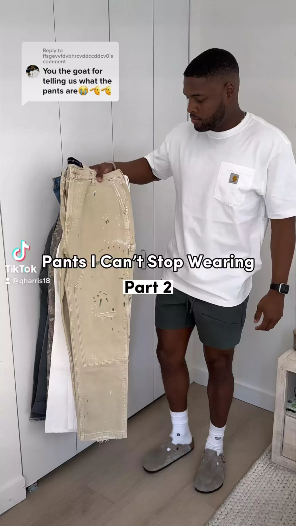 Pantaloni stile workwear in denim - Abbigliamento 1ABJD1