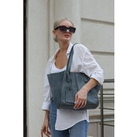 Leather Tote Bag, Bags For Women, Custom Bags, Designer Large Leather Blue Womens | Etsy (US)