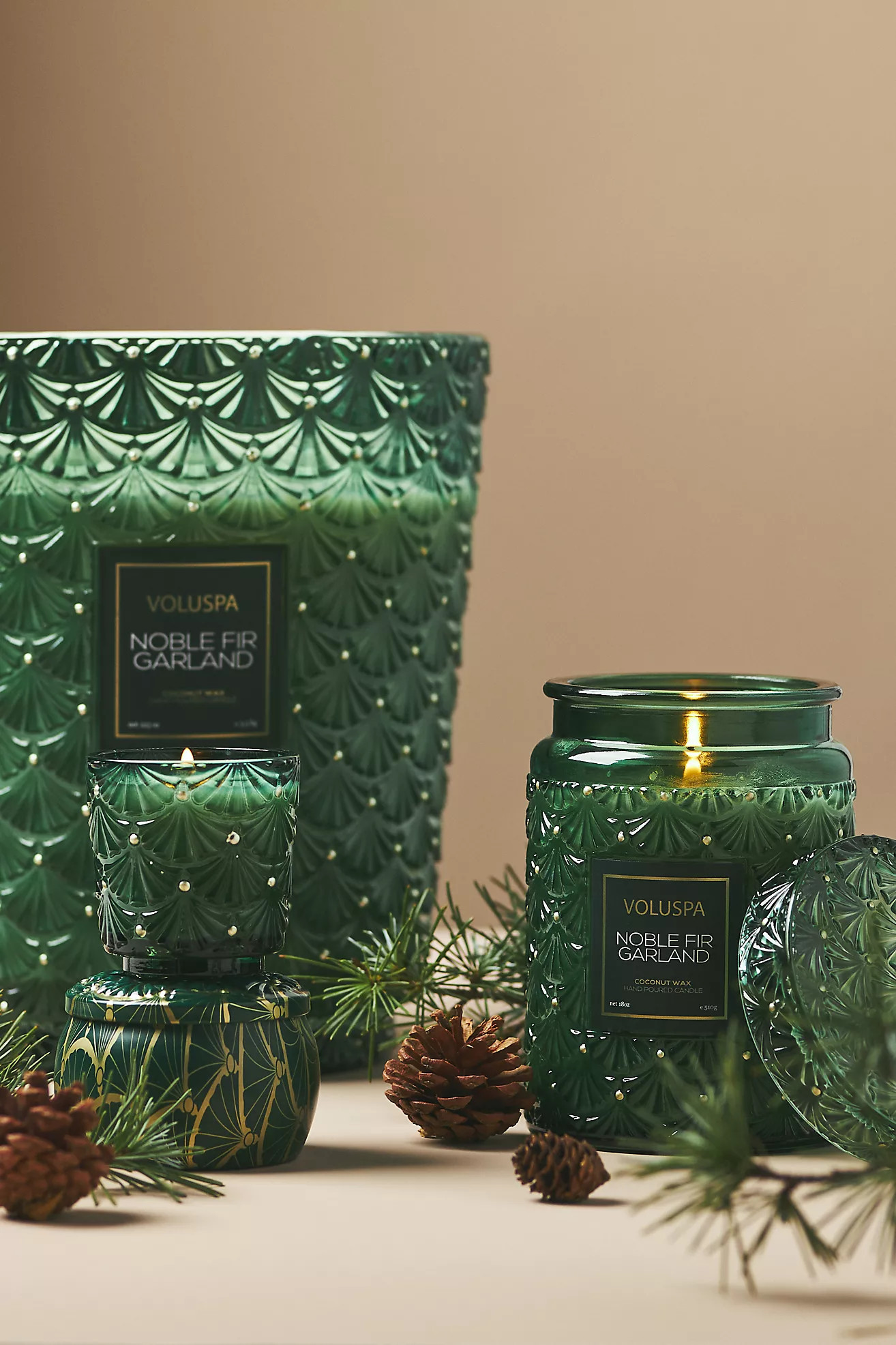 Voluspa Noble Fir Garland Candle | Anthropologie (US)