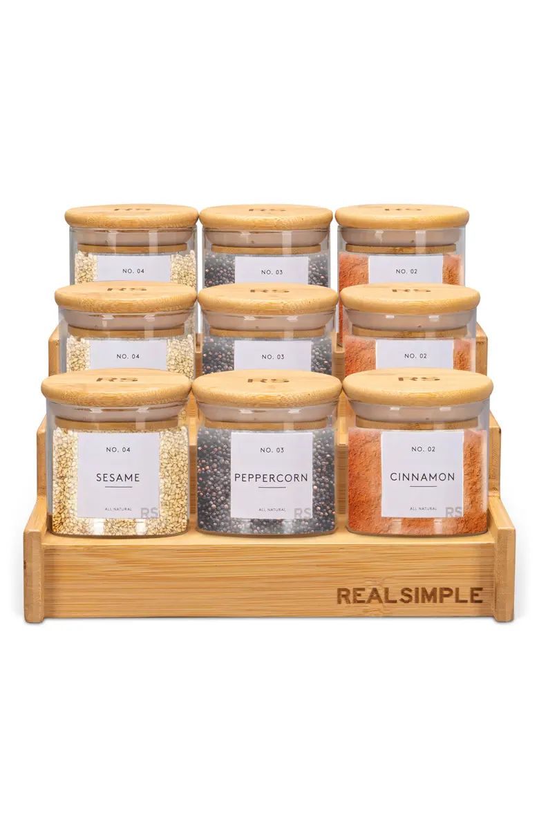 Argento SC Wood Lidded 9-Piece Glass Jar & Rack Set | Nordstromrack | Nordstrom Rack