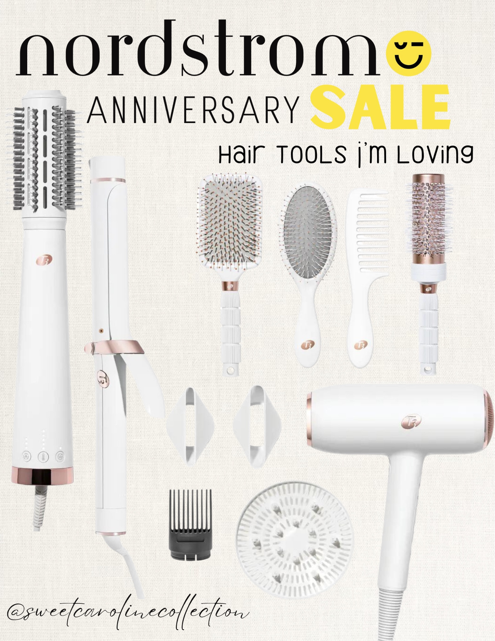 Nordstrom Anniversary Sale - hair tools I’m loving 

Nordstrom, sale, anniversary sale, accessories, hair tools, beauty, T3, Dyson airwrap, hair dryer, hair straightener, curling iron, brush set, hair brush, jeans, denim, mother, Levi’s, pants, sorel, cloudswift, topshop, black pants, madewell, ultraboost, sneakers, tennis shoes, adidas, new balance, Nike, hoka, on cloud, active, running shoe, fall fashion, boots, knee high boots, heeled boots, schutz, Marc fisher, All Saints, shoes, leggings, vest, ring, dress, blazer, flats, mules, loafers, Steve Madden, workwear, Marc fisher, Franco Sarto, Cole haan, Lisa Vicky, open edit, linea paolo, BCBG, hat, earrings, ring, necklace, jewelry, sunglasses, purse, bag, watch, Kate spade, Gucci, Tom ford, tissot, Burberry, Michele, lele sadoughi, rag & bone, makeup, osea, necessaire, body wash, eye makeup, mascara, nars, supergoop, sunscreen, hair oil, moroccanoil, Donna Karan New York, olaplex, shampoo, conditioner, too faced, Drybar, Elemis, cleansing balm, the ordinary, dr. Dennis, T3, hair dryer, Dyson airwrap, setting spray, Mac, st. Tropez, self tanner, face wash, maison margiela, lotion, Burberry, YSL beauty, Sunday Riley, Tom ford, Chloe, Tula, U beauty, Drybar, Armani, beauty, skincare, charlotte tilbury, lancome, my way, perfume, fragrance, replica, beach walk, lip gloss, lip kit, facial serum, Laura mercier, the ordinary, brow serum, deodorant, setting spray, Dior, brush set, robe, home, kitchen, suitcase, travel, candle, hydro flask, beis, voluspa, Ugg, diptyque, Viking, vacay, vacation, travel bag, Jo Malone London, fellow, ice bucket, matouk, moccamaster, down comforter, sheets, duvet, bedding, bedroom, blanket, cake stand, Crosley, purse, diffuser, fragrance, pot and pan set, tea pot, tea kettle, nest, electric tea kettle, candle set, luxe, barefoot dreams, slippers, candle, fuzzy socks, Ugg, pajama, pajama set, pjs, blanket, cozy, style, fashion, lounge set, home, bathroom, must have, best seller, top seller, bedroom, under 400, under 300, under 200, under 100, under 50, sweet Caroline collection

#LTKbeauty #LTKsalealert #LTKxNSale