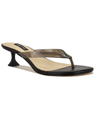 Nine West Women's Crisee Thong Kitten Heel Dress Sandals - Macy's | Macy's