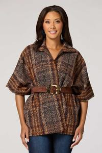 Cato Fashions | Cato Renaissance Plaid Capelet | Cato Fashions