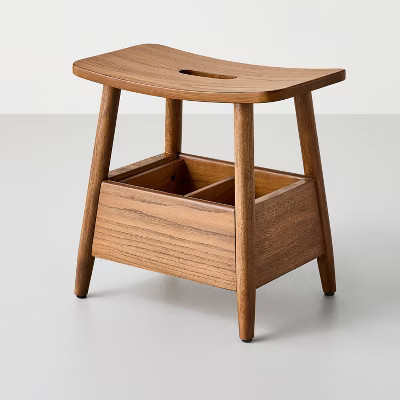 Storage Stool with Compartments Aged Oak - Hearth & Hand™ with Magnolia | Target