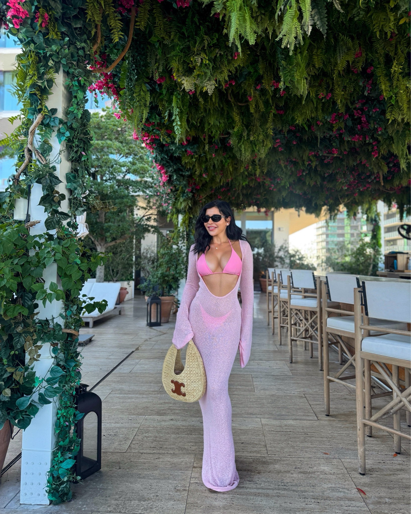 Pink thong bikini and Celine beach raffia bag 🫶🏻

#LTKSwim #LTKSeasonal #LTKStyleTip