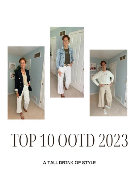 Embracing Timeless Elegance: My Top 10 Outfits of 2023! 

These outfits aren't just looks; they're a mood, a statement, and a celebration of timeless fashion.

Each piece carefully curated to elevate your wardrobe. 

Which look resonates with your style? Let me know in the comments!

White jeans, khaki pants, white cable knit sweater, navy blue blazer, denim jacket, olive tank, sneakers

Over 50 fashion, tall girl, workwear, everyday, timeless, Classic Outfits

Hi I’m Suzanne from A Tall Drink of Style - I am 6’1”. I have a 36” inseam. I wear a medium in most tops, an 8 or a 10 in most bottoms, an 8 in most dresses, and a size 9 shoe. 


#LTKover40 #LTKworkwear #LTKfindsunder100