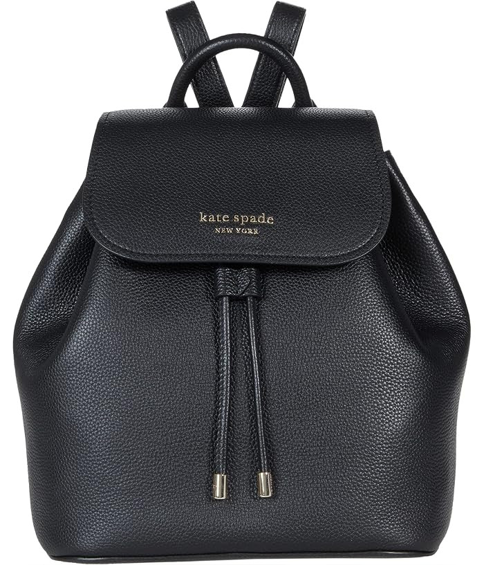 Kate Spade New York Sinch Pebbled Leather Medium Flap Backpack | Zappos