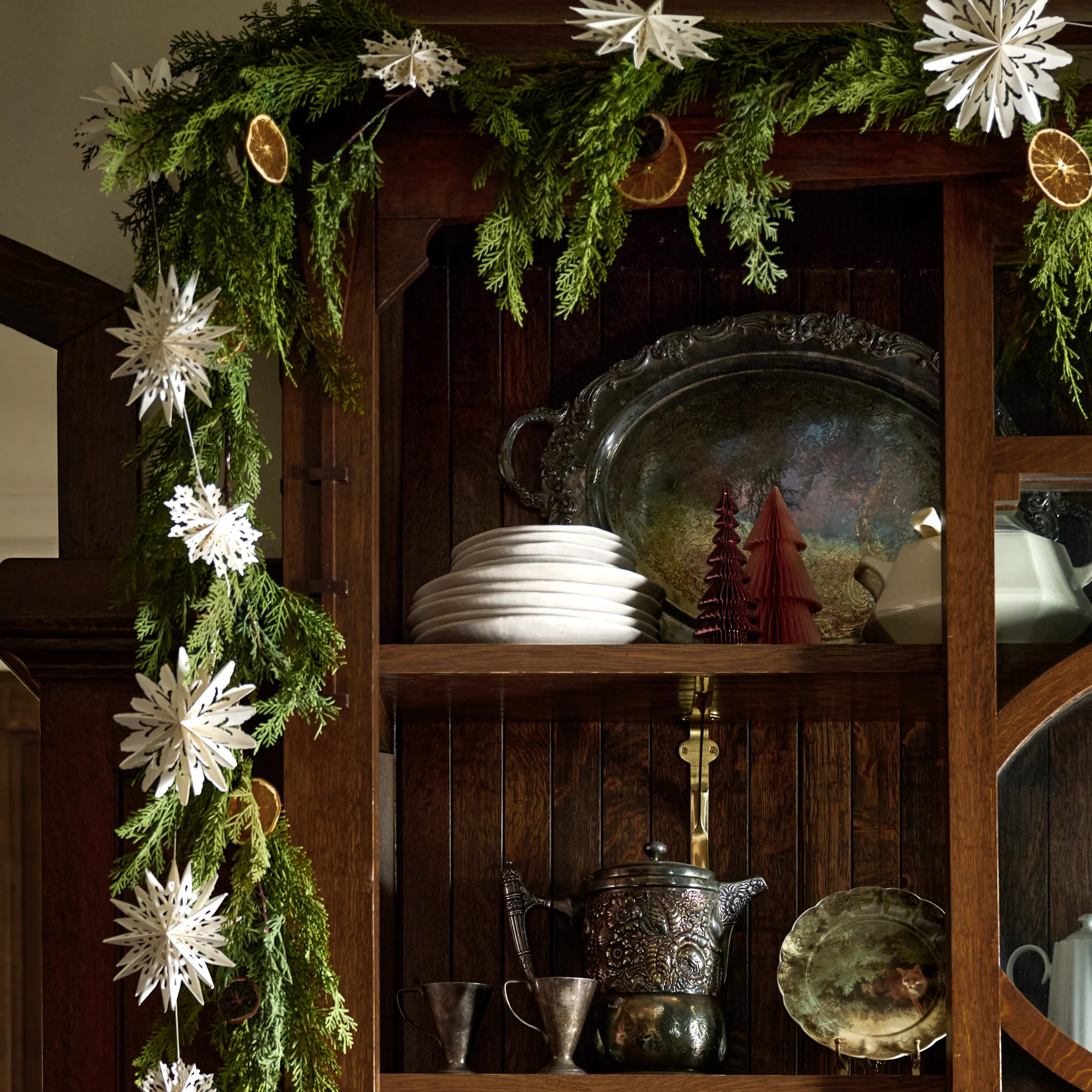 Real Touch Cedar Mix Oversized Garland - 100" | Magnolia