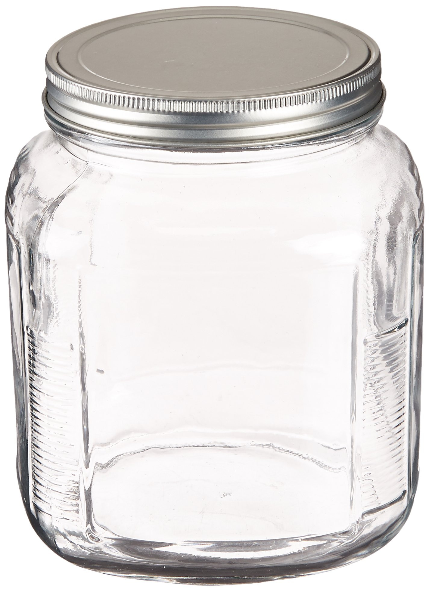 Anchor Hocking 2-Quart Cracker Jar with Brushed Aluminum Lid, Set of 4 | Amazon (US)