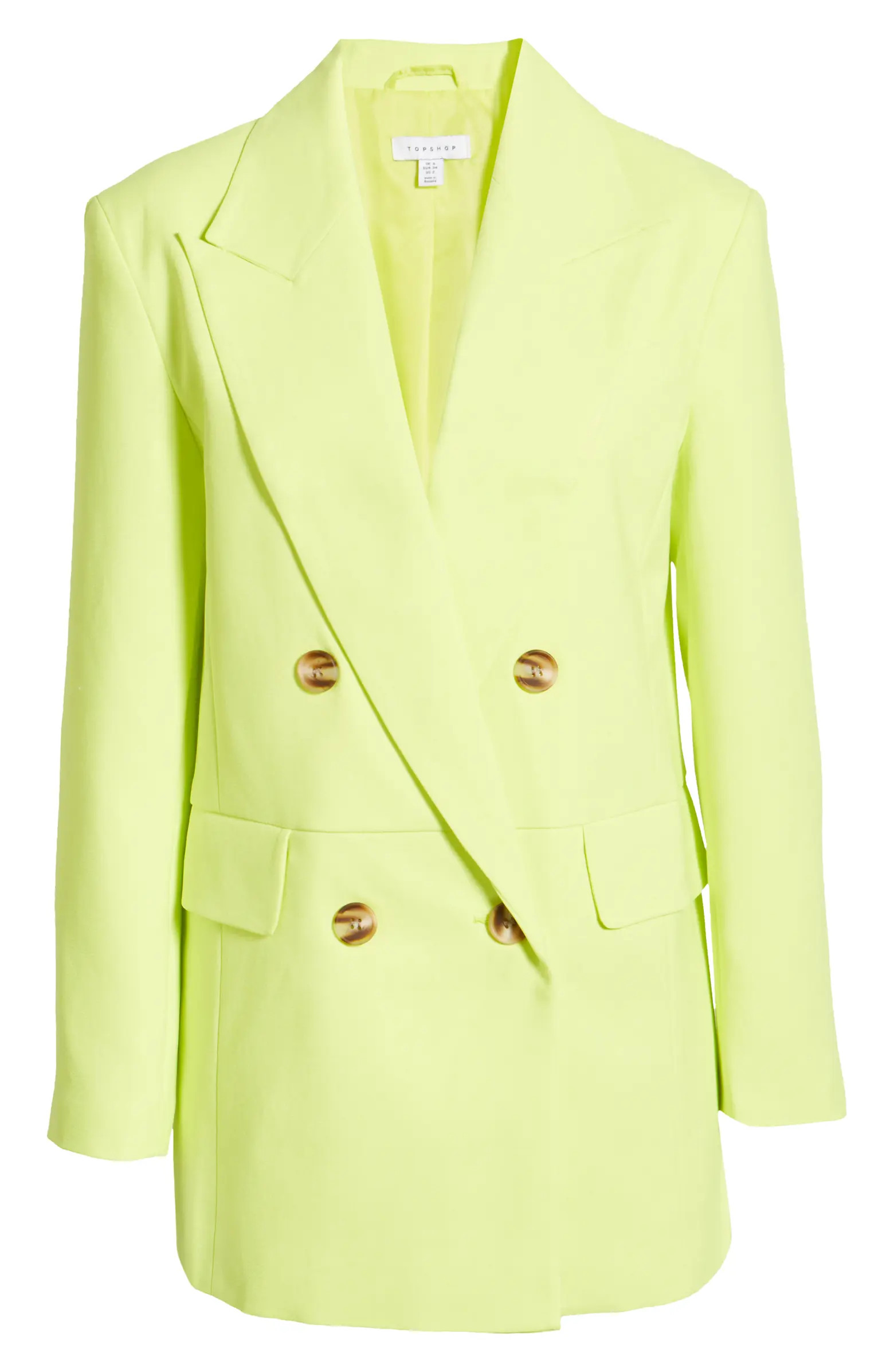 TOPSHOP Bold Shoulder Double Breasted Blazer | Nordstrom | Nordstrom