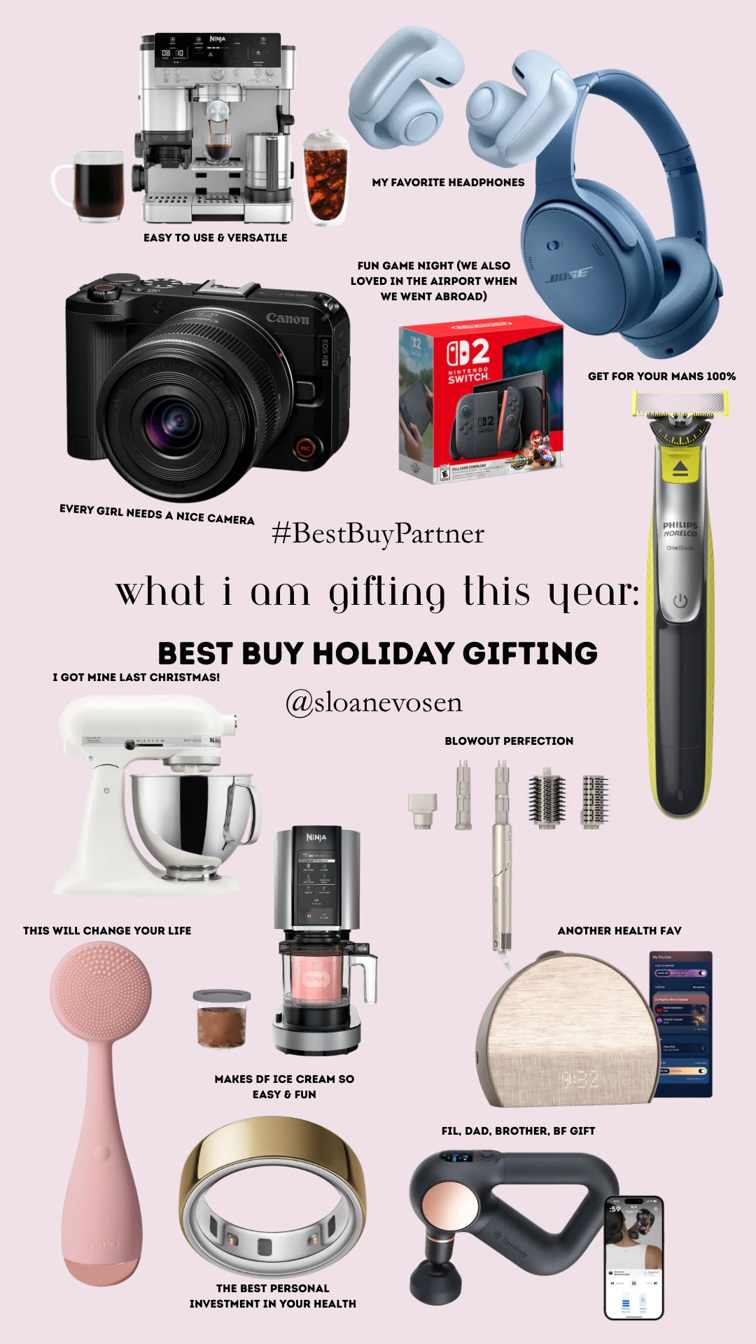 #BestBuyPartner taking gifting seriously this year 👏 @bestbuy My favorite things to gift are items that are a “luxury” that someone wouldn’t necessarily purchase for themselves. These are all my favorites of course and no better place to grab it all then Best Buy. From the gaming system to a camera to a new hair tool or a kitchen appliance they truly have it all. Think of it as a one-stop-shop. 

#canon #EOSR50V #giftidea #giftideas #giftideasforfriends #giftideaformom #giftsforher #giftsformom #giftsforgirlfriend #skincaregifts #beautygifts #beautygiftsets #skincaregiftset #skincaregiftguide #beautygiftguide #beautygiftideas #giftguideforher #giftguideforhim2025 #giftguideforbestfriend #giftsforsister Gift Guide Beauty. Gift guide for the beauty lovers. Gift idea for her. Gifts for makeup lover. Gifts for beauty lover. Gifts for girlfriend. Gifts for cousin. Gifts for sister. Christmas gifts. Christmas gifts for girls


#LTKHoliday #LTKCyberWeek #LTKGiftGuide
