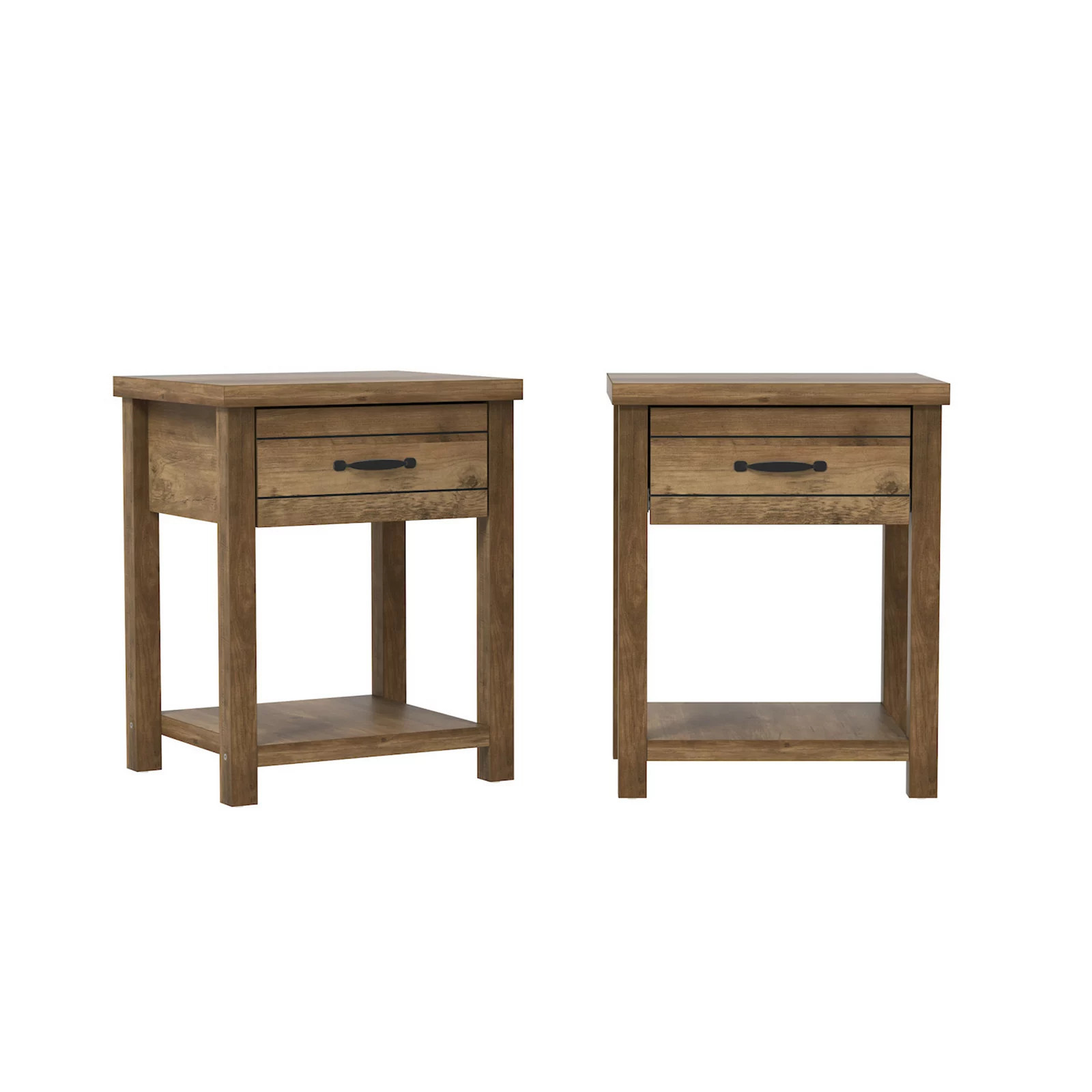 Hillsdale Furniture Living Essentials by Hillsdale Lancaster Wood Nightstand Set of 2, Knotty | Kohl's