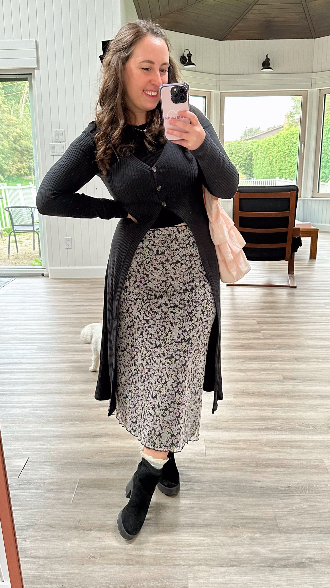 I have been wearing this little American Eagle skirt nonstop, but I just got this long cardigan (duster?) and I feel like they look perfect together! Absolutely in love. The cardigan is so soft + comfy, but do be warned it sheds a little at first! 

#LTKfindsunder50 #LTKstyletip #LTKmidsize