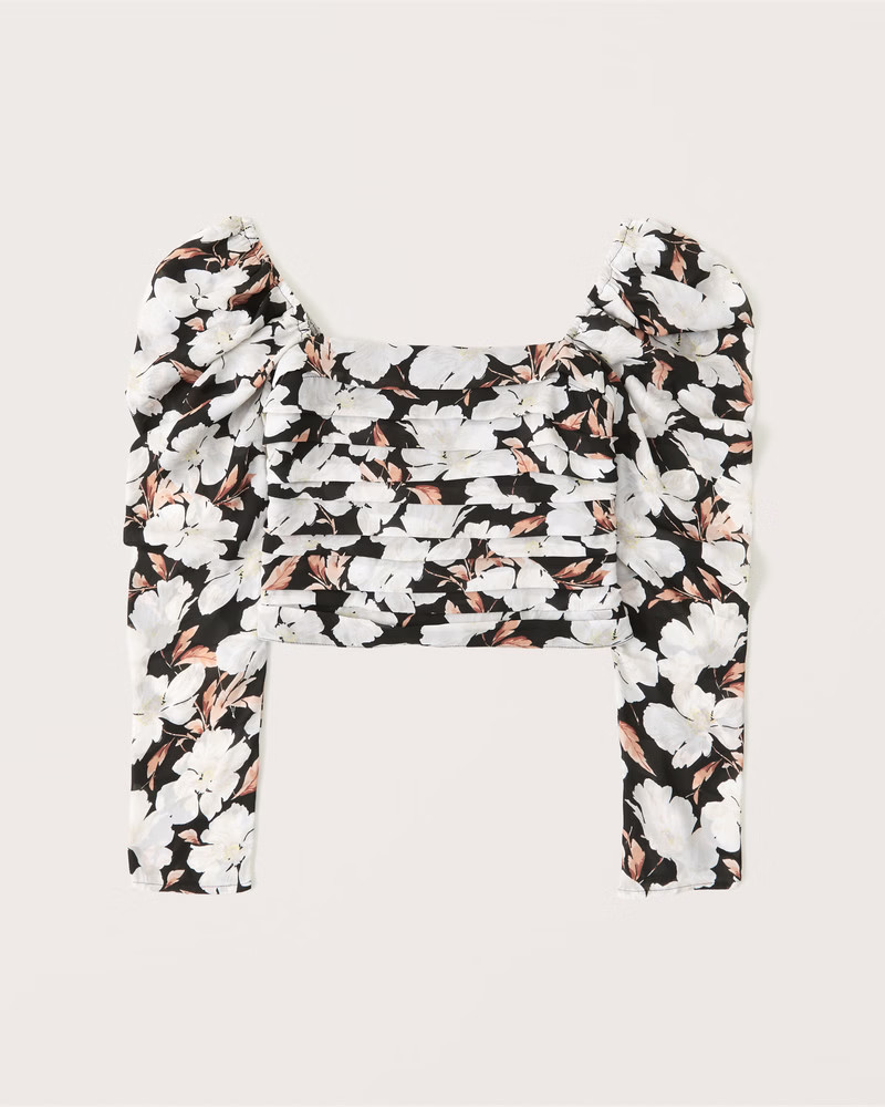 Long-Sleeve Puff Shoulder Top | Abercrombie & Fitch (US)