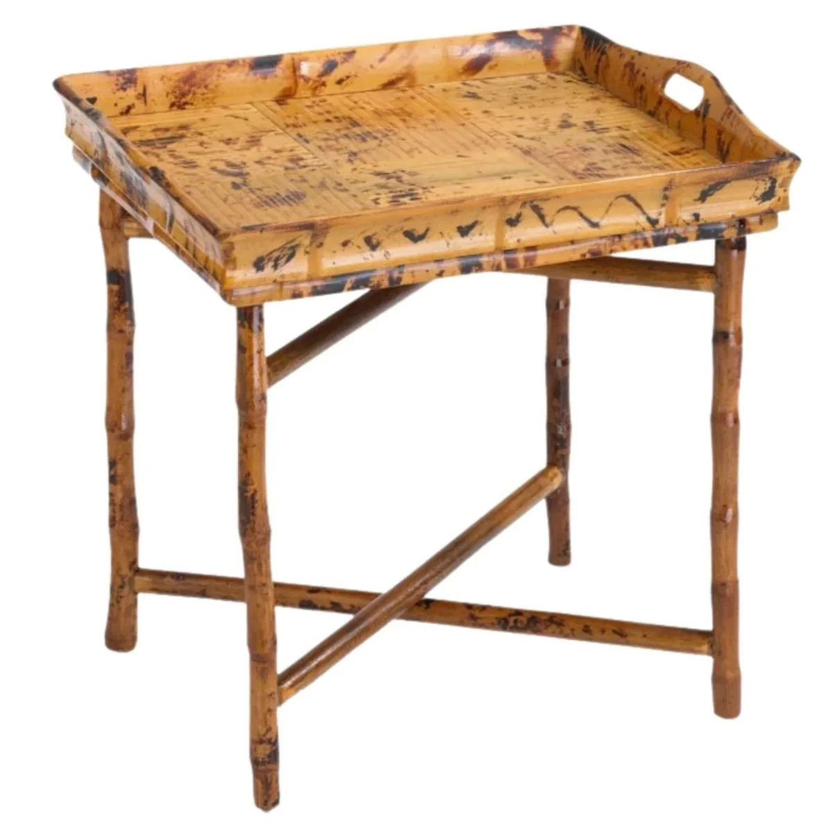 Tray Style End Table in Tortoise Matte Finish - BARGAIN BASEMENT ITEM | The Well Appointed House, LLC