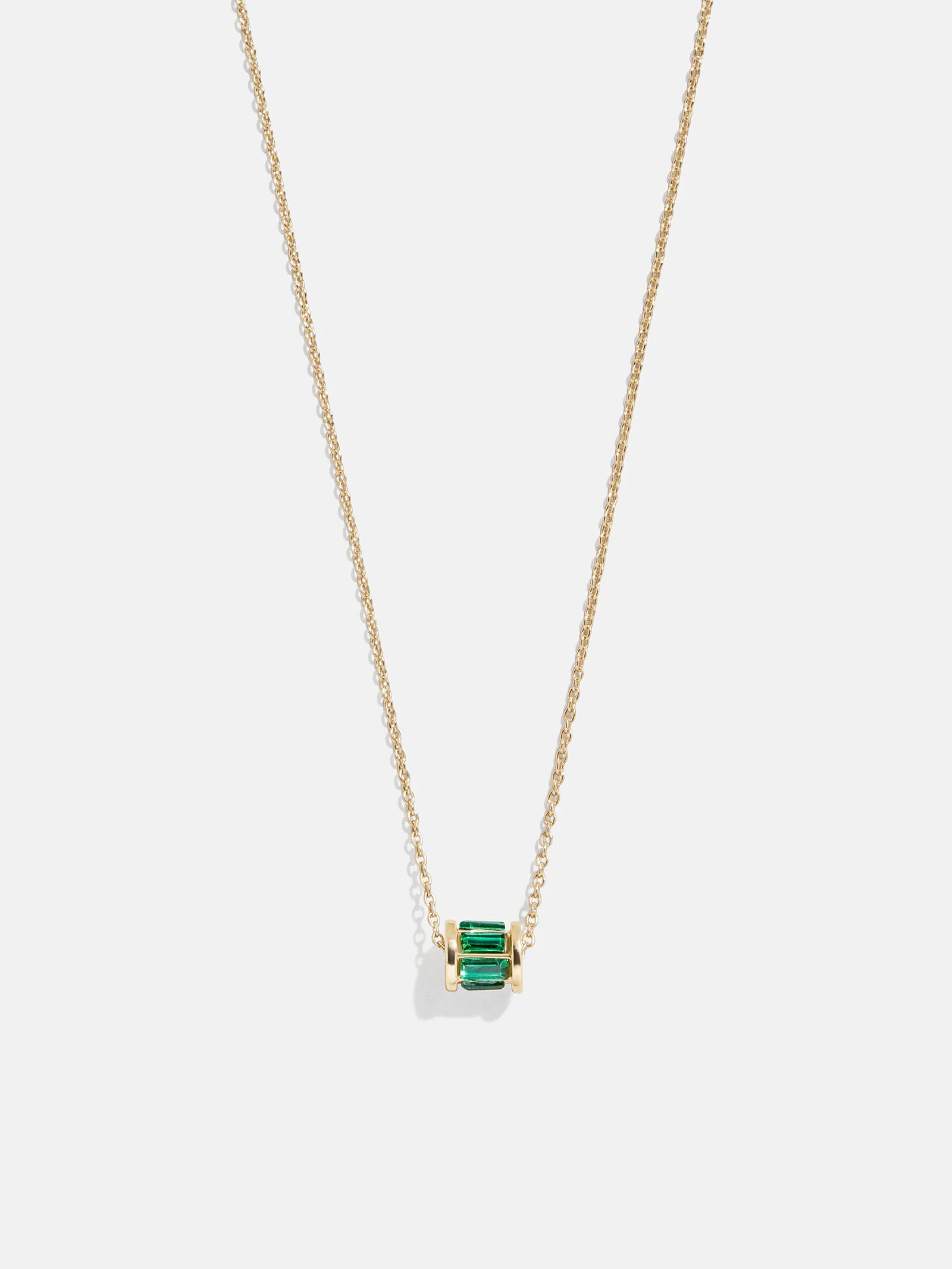 Tatum Birthstone Necklace - Emerald | BaubleBar