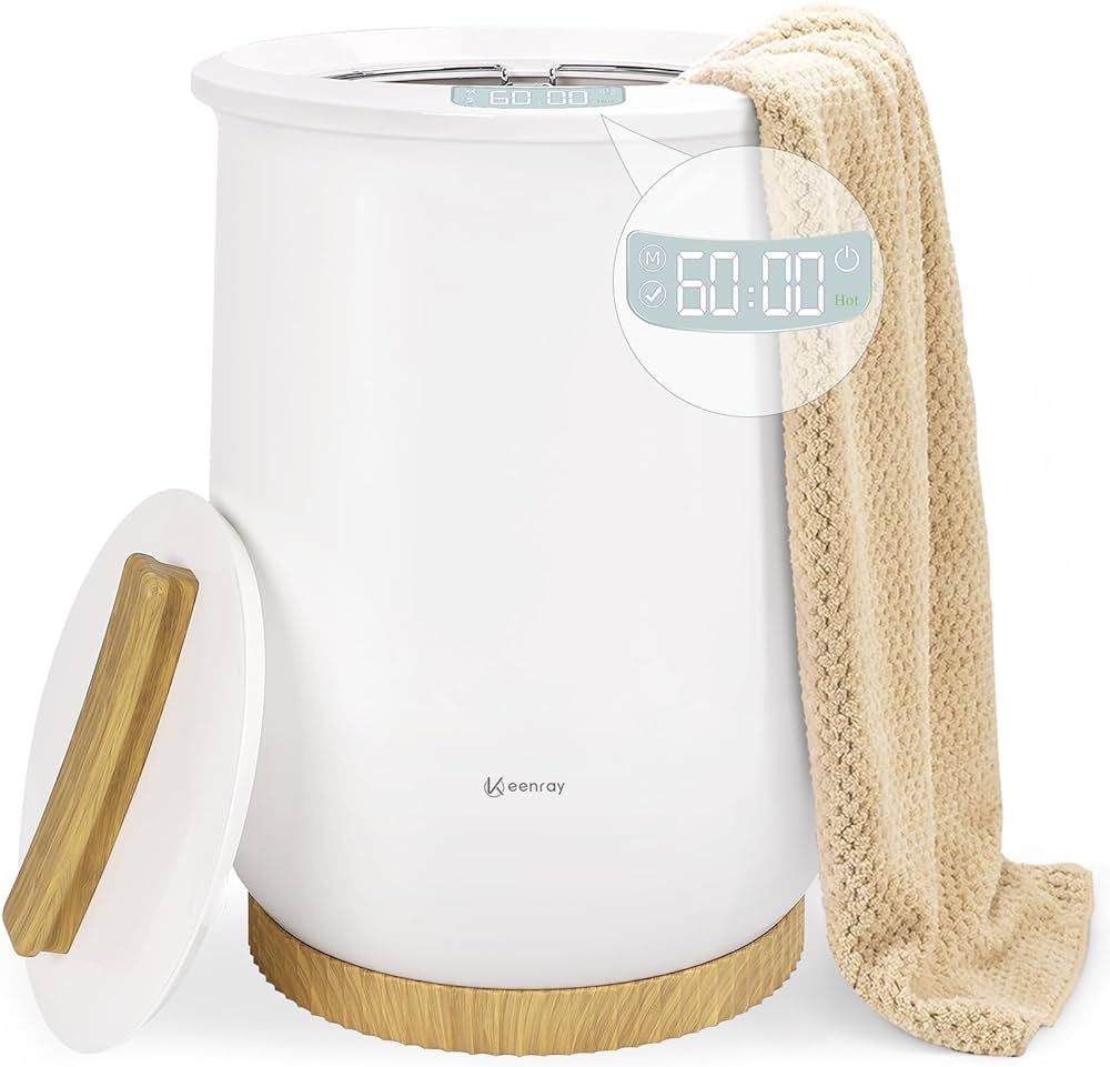 Keenray Upgraded Towel Warmer Bucket, Large Towel Warmer with 3 Heating Modes, Heat Time 30/45/60... | Amazon (US)