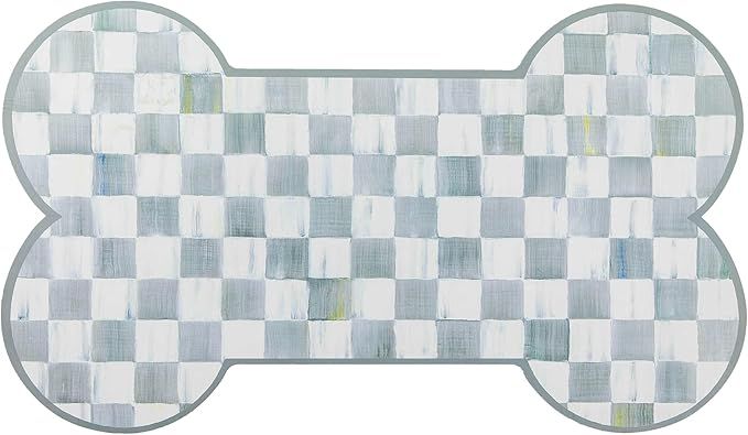 MACKENZIE-CHILDS Sterling Check Pup Placemat, Cute Pet-Food Mat for Dog Bowls and Cat Bowls | Amazon (US)