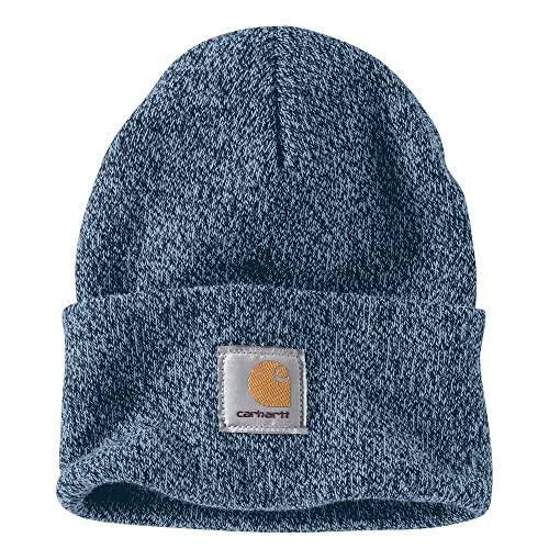 Carhartt Men's Knit Cuffed Beanie, Night Blue/Alpine Blue Marl, OFA | Amazon (US)