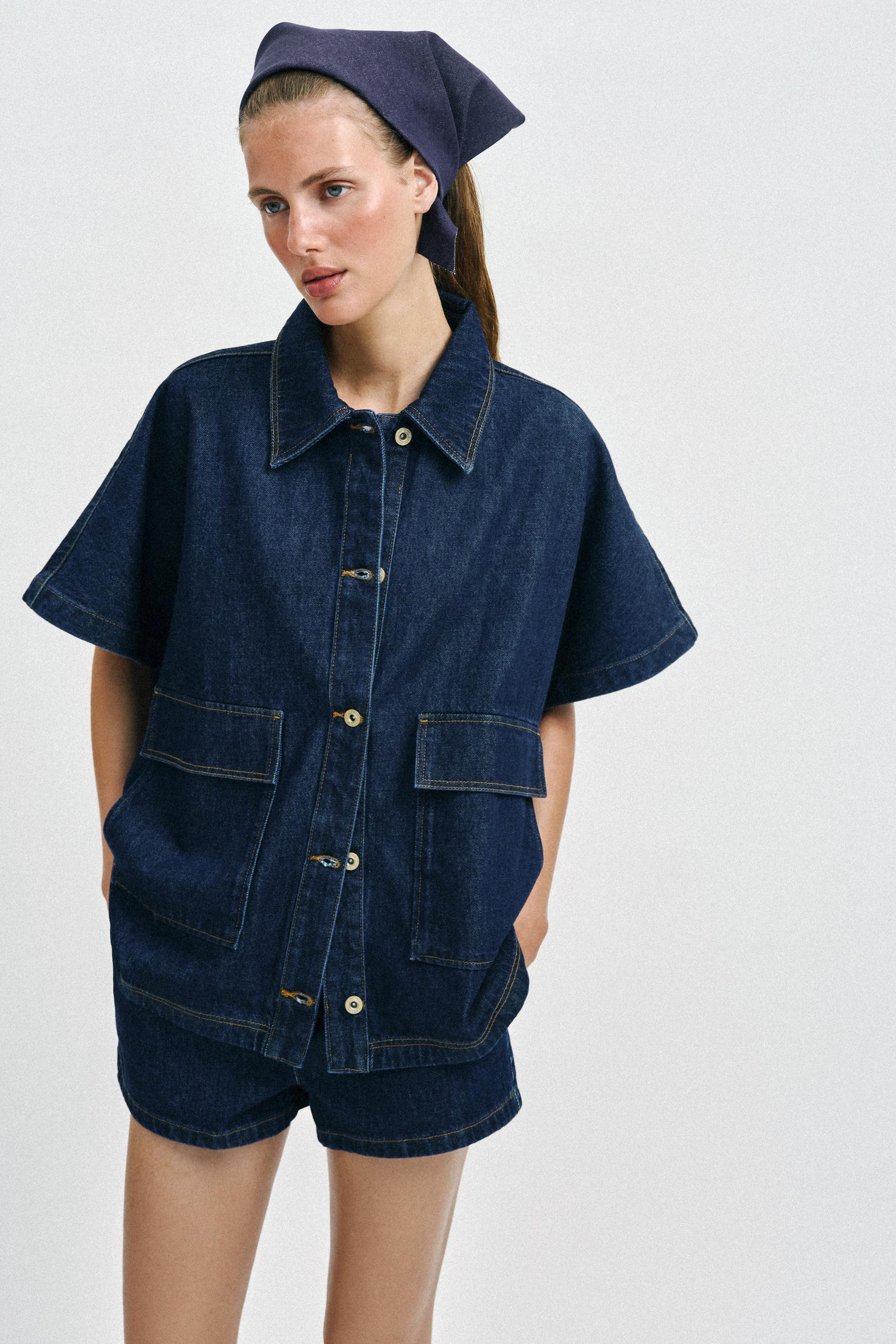 Z1975 OVERSIZED DENIM OVERSHIRT | Zara US