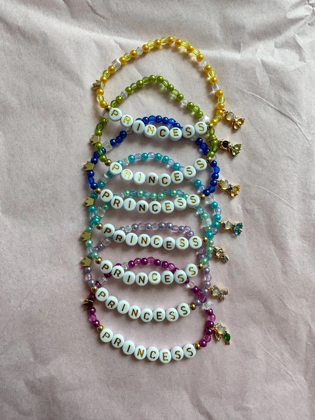 Princess Letter Charm Bracelet - Etsy | Etsy (US)