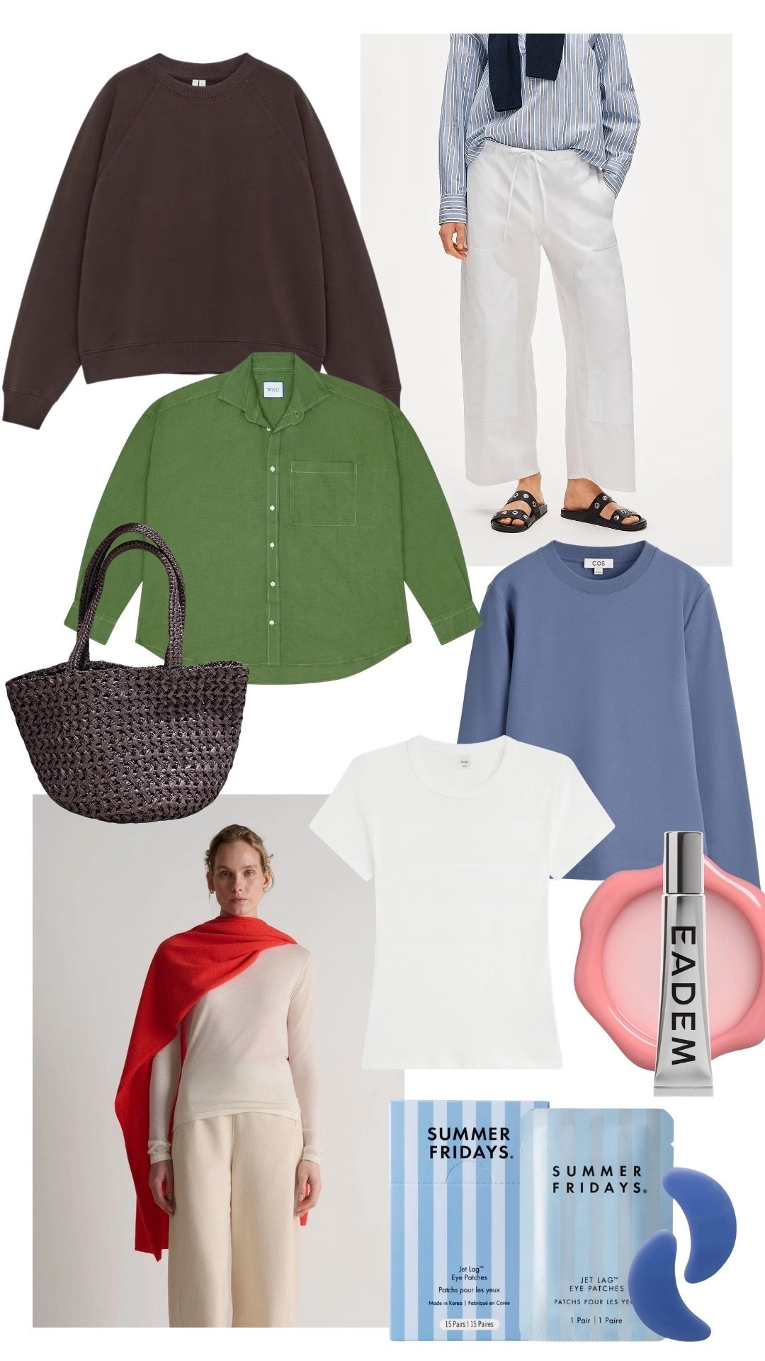Your most loved last week. A pop of red, blue and green for spring but stilla. touch of neutrals with chocolate brown knitwear. Light linen trousers and white t-shirts, and holiday travel beauty essentials. 

#LTKspring #LTKsummer #LTKstyletip