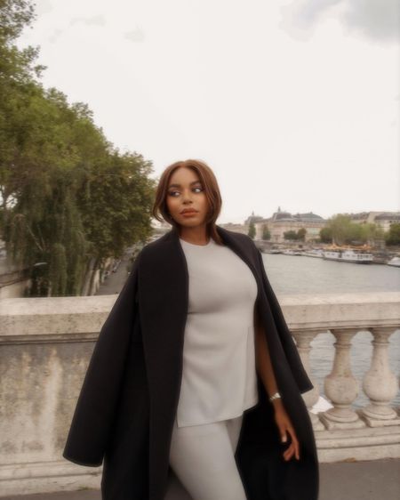 Snap from Paris Fashion Week wearing Akris - similar, more affordable options linked below! 
- matching set 
- longline black coat 
- kitten heels 

Workwear, fall outfits 

#LTKSeasonal #LTKstyletip #LTKworkwear