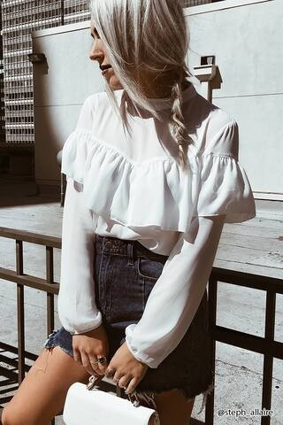Semi-Sheer Ruffle Top | Forever 21 (US)