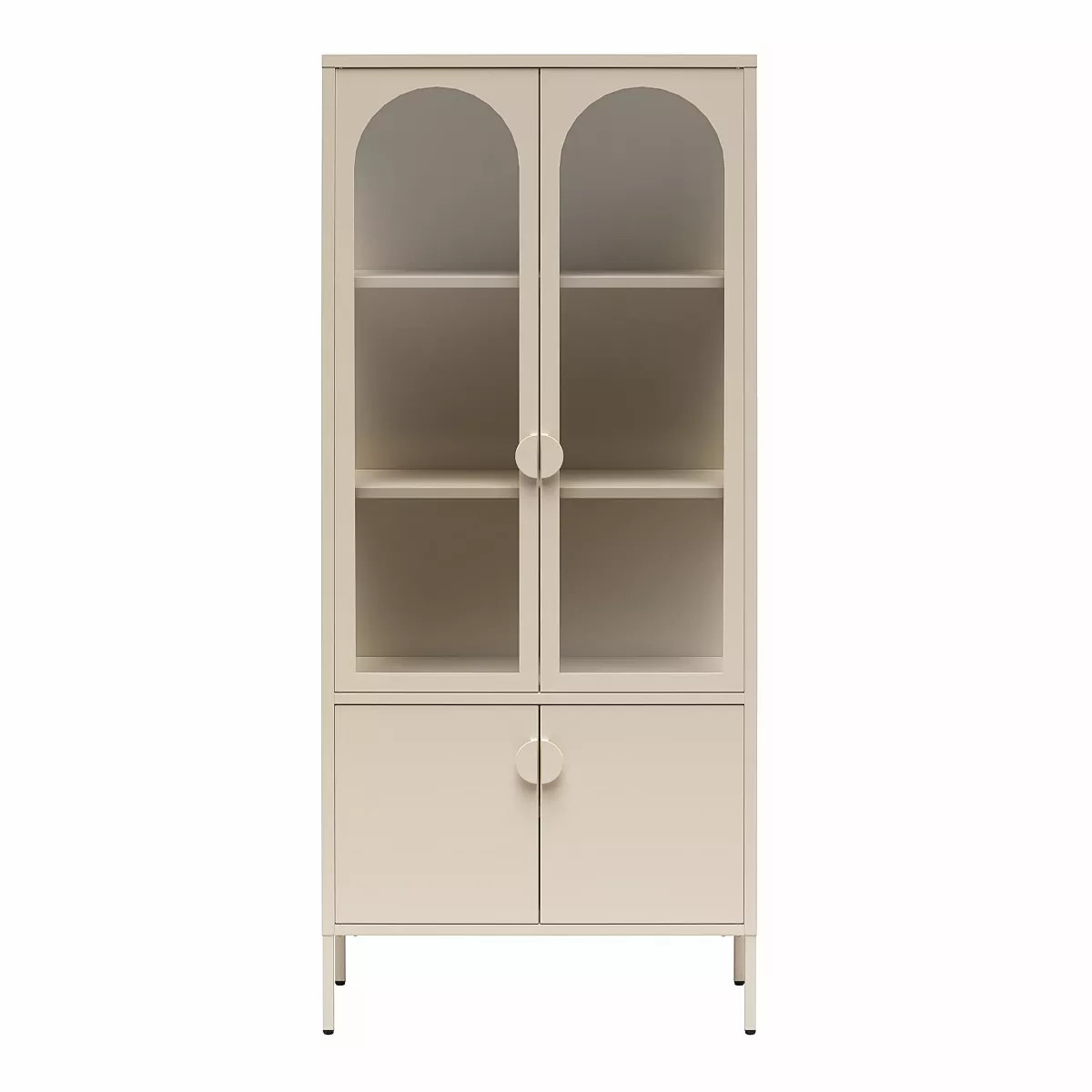 CosmoLiving by Cosmopolitan Chloe Tall Metal Display Cabinet with 2 Arched Glass Doors | Target