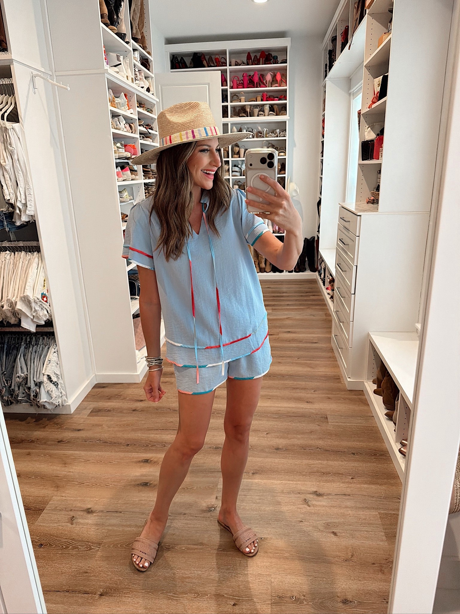 In a small set, sandals, hat and accessories - fits tts.

#LTKootd #LTKSeasonal #LTKgrwm