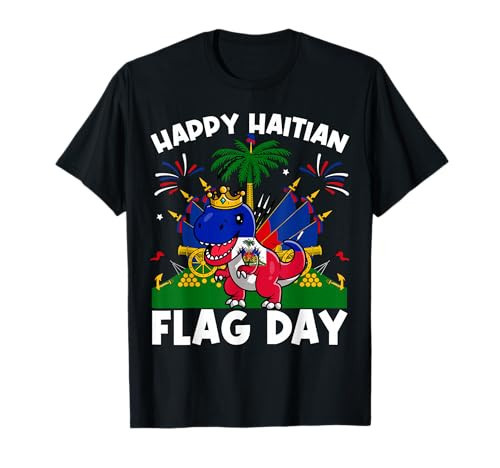 Haitian Flag Day Dinosaur Men Women Kids T-Shirt | Amazon (US)