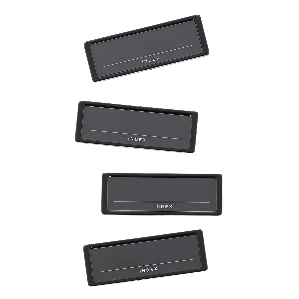 like-it Small Label Holders Black Pkg/4 | The Container Store