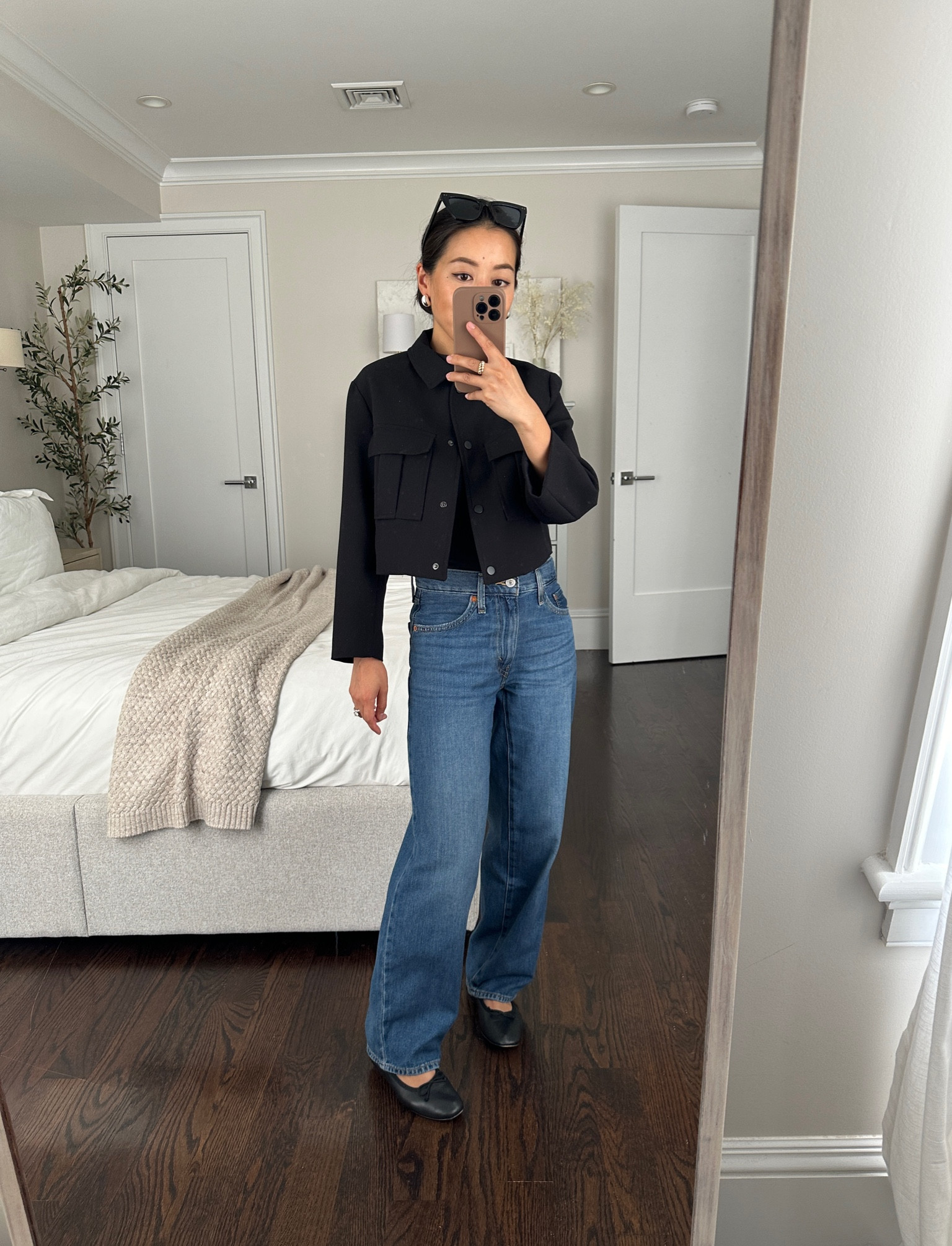 30% off Levi’s for Labor Day  - see a fit video of this style in other LTK

• trying on Levi’s baggy dad jeans size 24 and shorter inseam in “blue utopia - dark wash” - these are non stretch with a relaxed loose fit. 
Zipper fly! 

The length is actually quite short and works for me (5 feet) tall but might be too short for someone taller!

They come in regular or Cool Performance fabric - the latter is a thinner, more fluid denim than the more rigid denim styles. I am used to higher rise jeans and did find the back rise to be a little short on me  

• Levi’s short sleeve tee xxs

• Old crop jacket but linked a few similar I’ve found recently!

• jcrew ballet flats 


#LTKfindsunder100 #LTKsalealert #LTKSeasonal