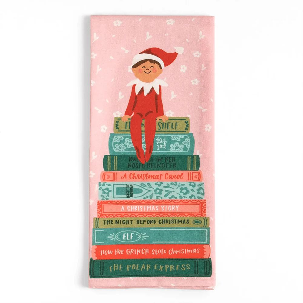 Holiday Books Stack Tea Towel | Shop Sweet Lulu